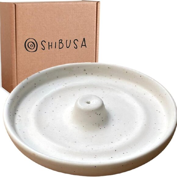 Ceramic Incense Holder - Modern Minimalist Circular Incense Burner - Wide Ash Ca - Picture 1 of 9